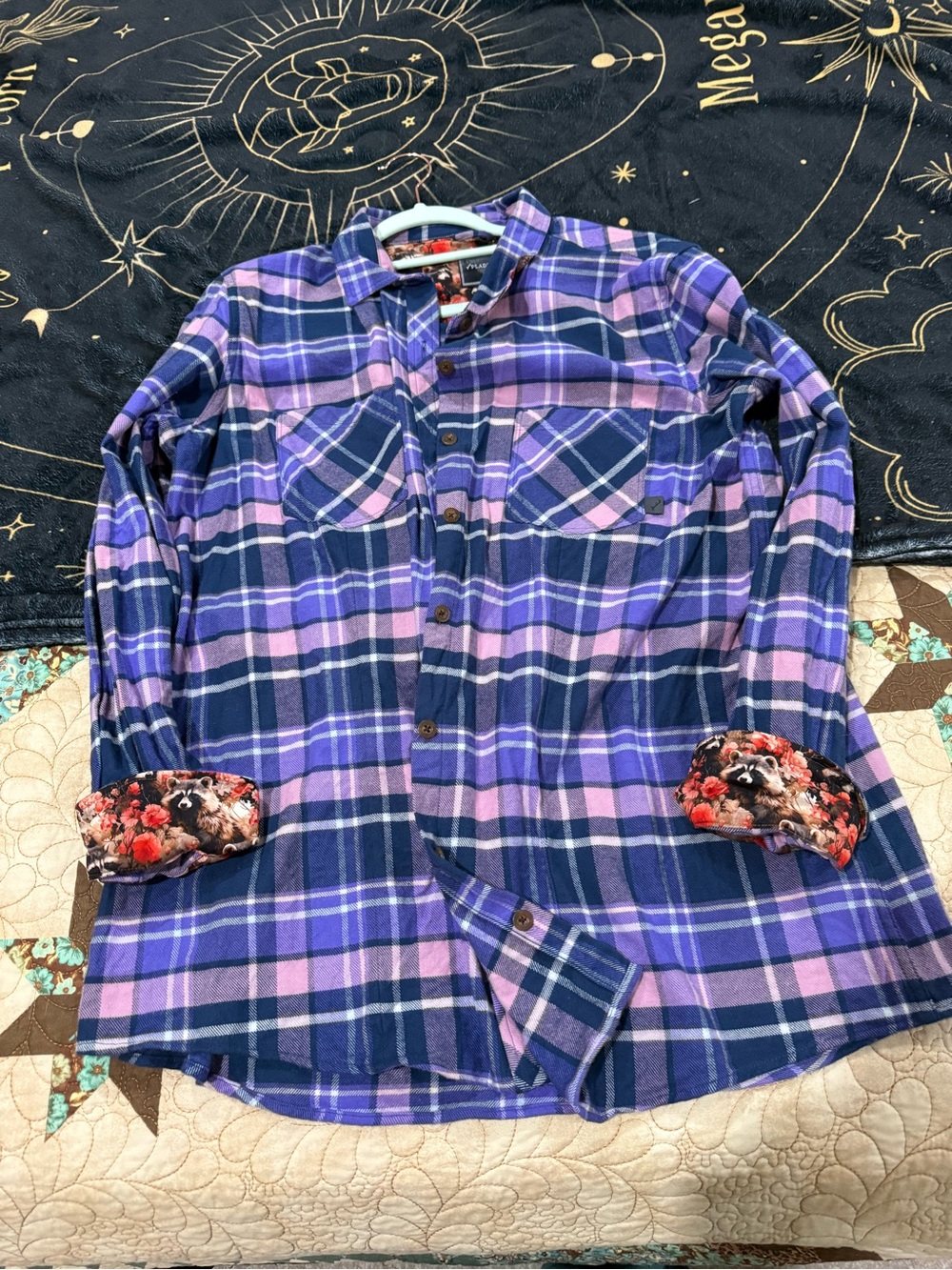 Pladra Women's Every Day Flannel Shirt- Blackberry Purple XL
